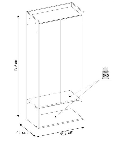 HALMAR Regál MOBIUS 2D přírodní ořech/alpská bílá