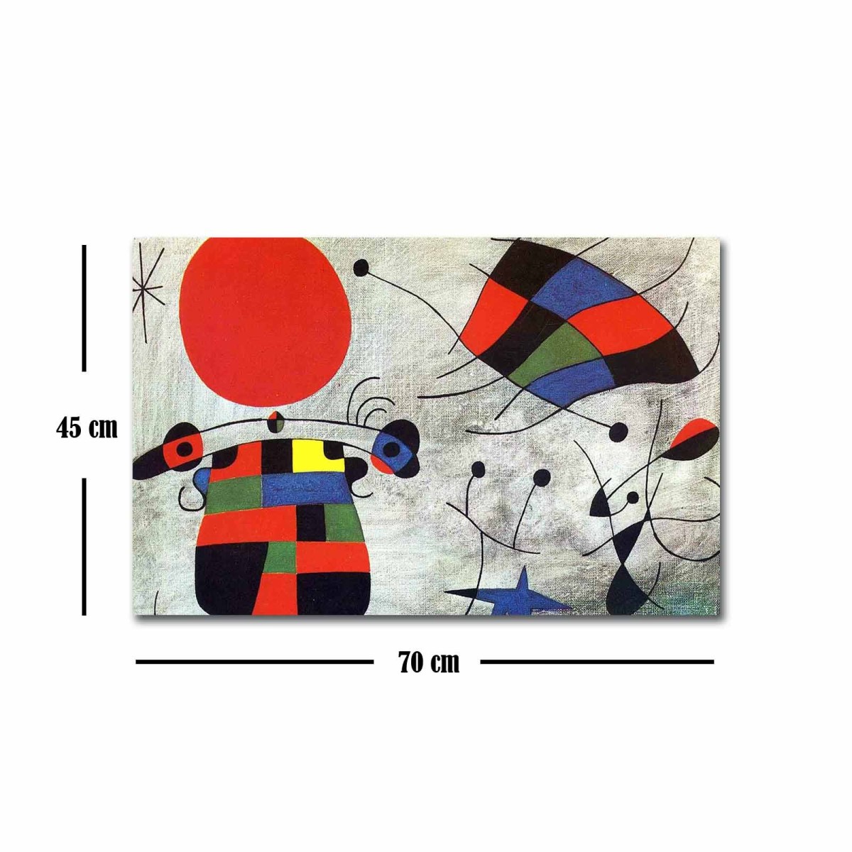 Wallity Reprodukce obrazu Joan Miró 078 45 x 70 cm