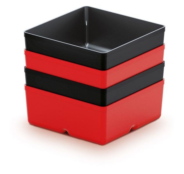 Prosperplast Sada úložných boxů 4 ks UNITEX 11 x 11 x 11,2 cm černá