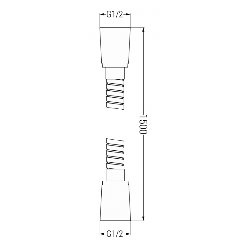 Sprchová hadice MEXEN 150 cm 2 bílá