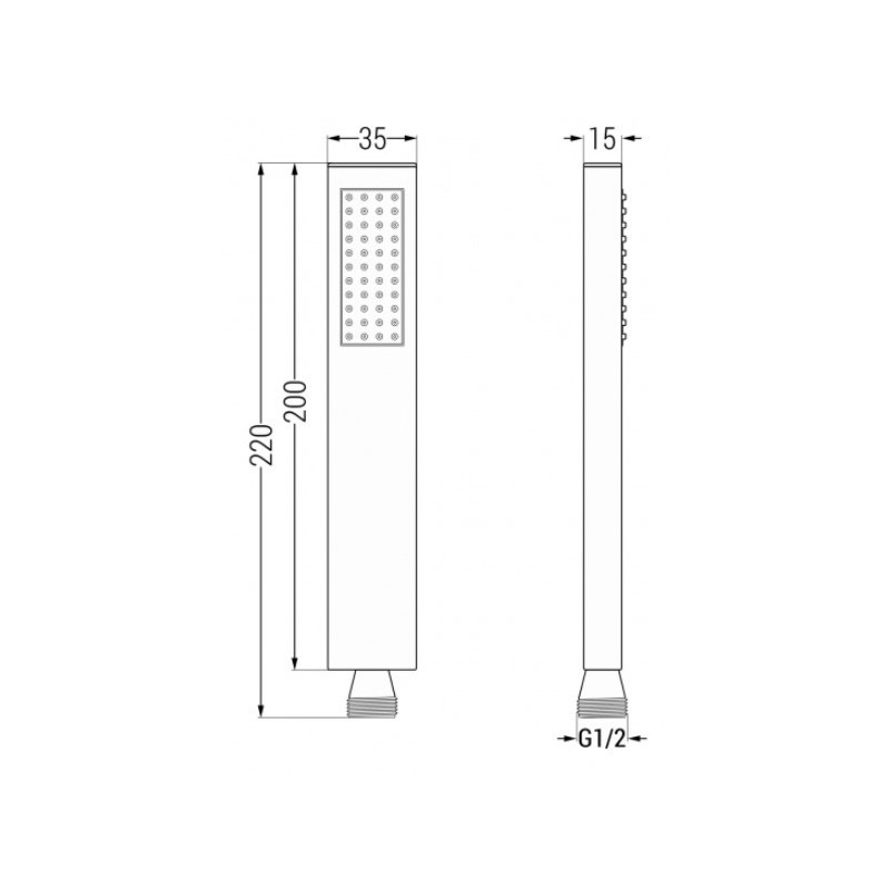 Sprchový set podomítkový MEXEN CUBE DR02 25 cm zlatý