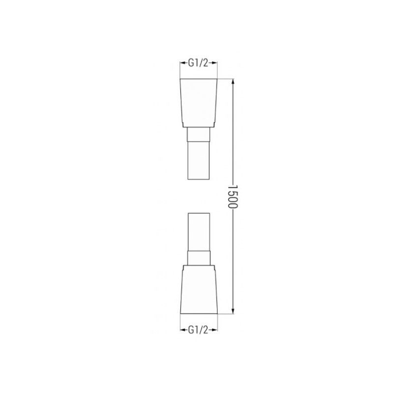 Sprchový set podomítkový MEXEN CUBE DR02 30 cm bílý