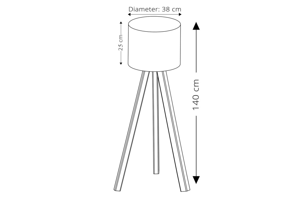 Opviq Stojací lampa AYD I 140 cm černá