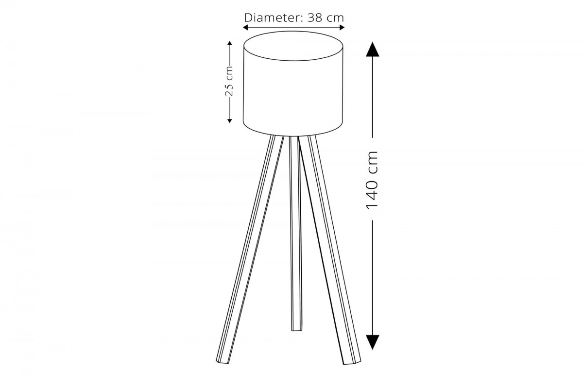 Opviq Stojací lampa AYD V 140 cm bílá