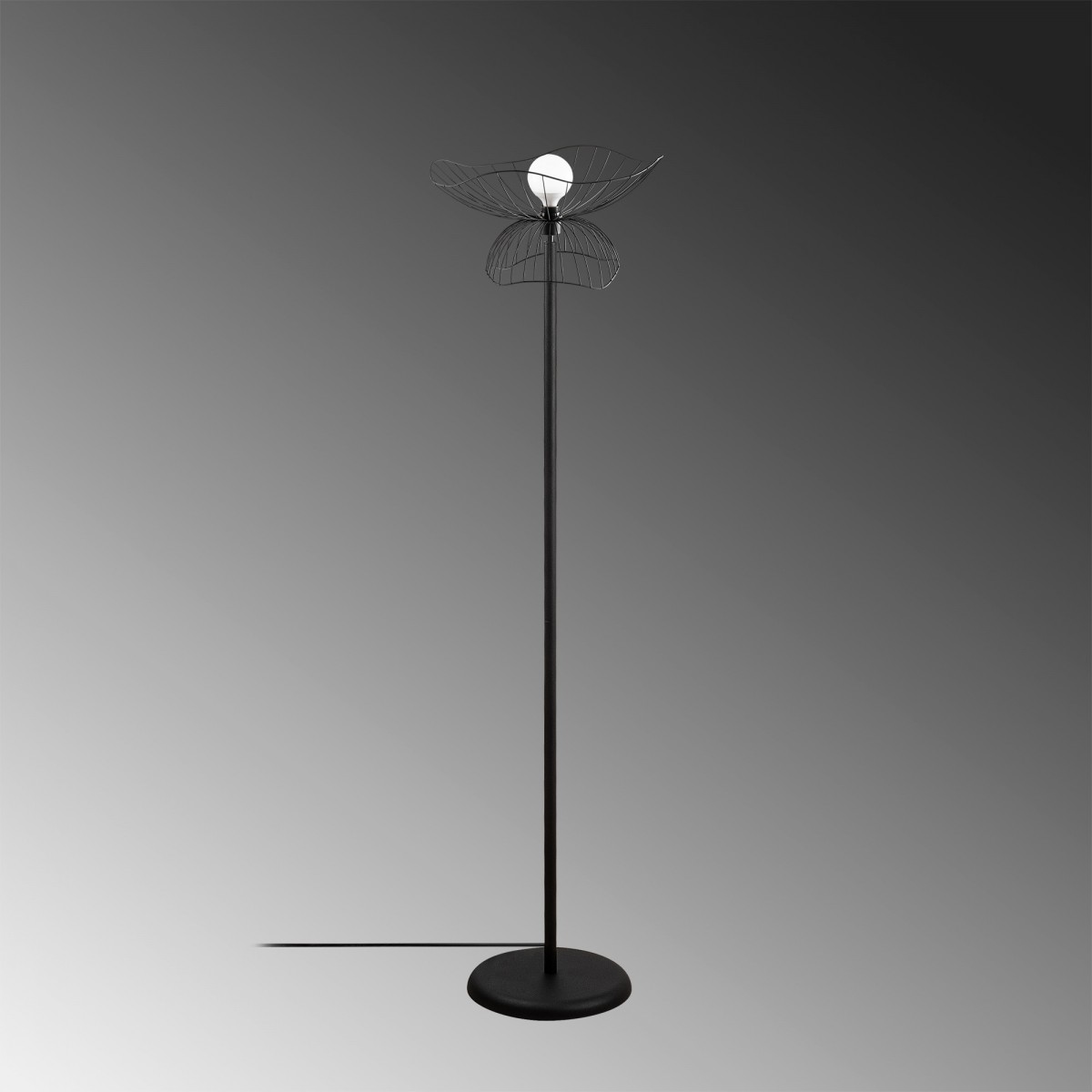 Opviq Stojací lampa Farac 148 cm černá