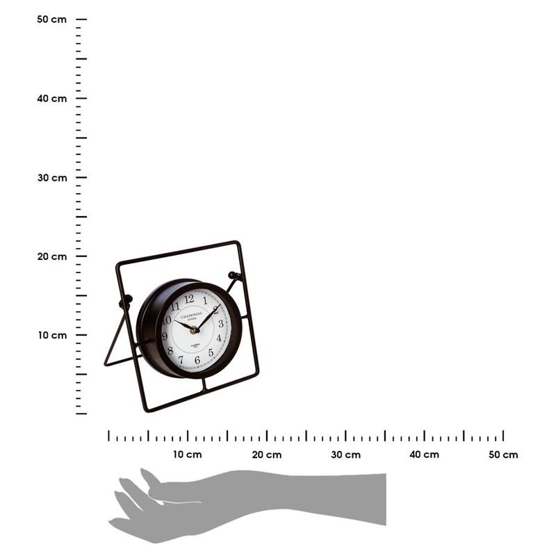 DekorStyle Stolní kovové hodiny Rikki černé