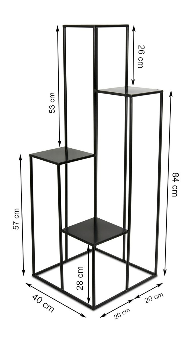 DekorStyle Stojan na květiny 110 cm černý