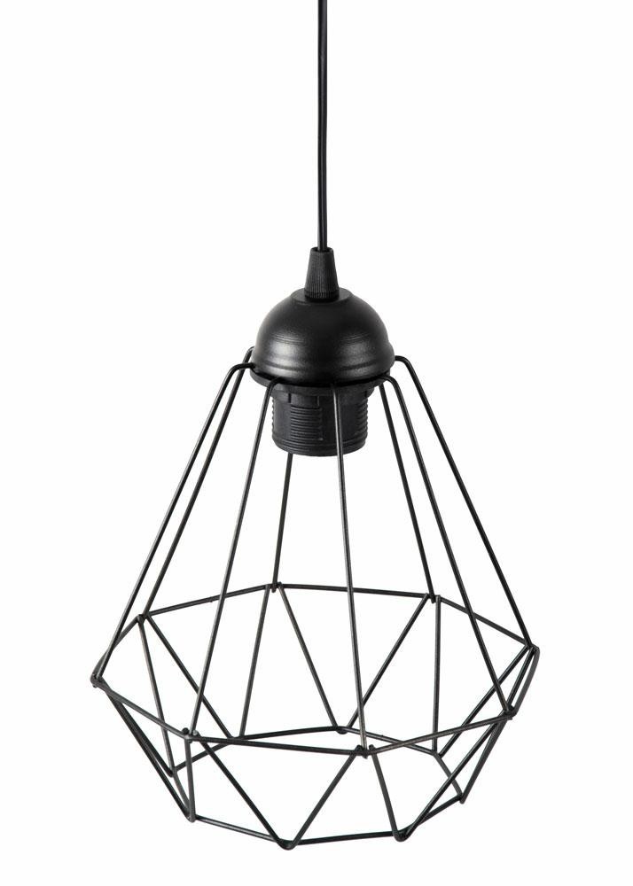 DekorStyle Stolní lampa Diamond se stínidlem 2v1- ČERNÁ