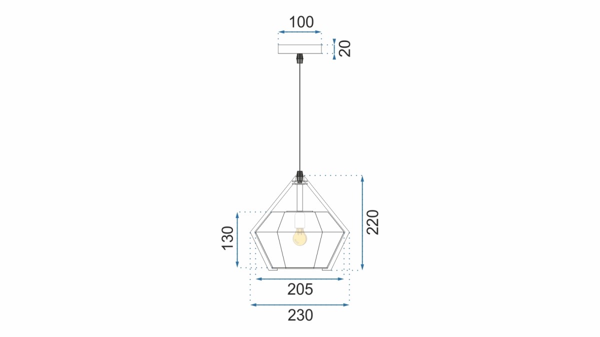 TooLight Stropní svítidlo Diamond modré