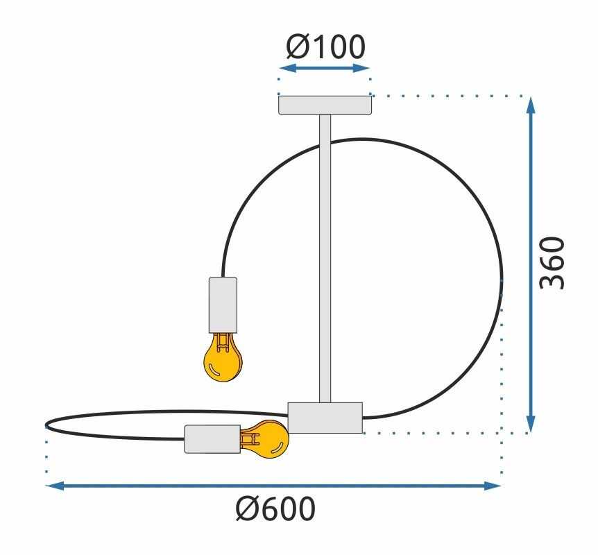 TooLight Stropní svítidlo Lampa 4 APP1092-4C růžově zlaté