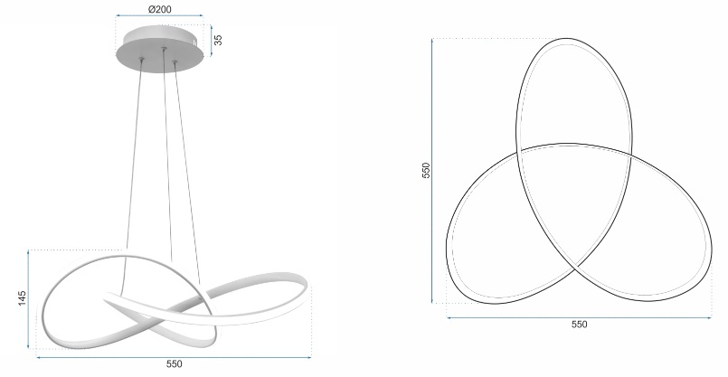 TooLight Stropní svítidlo Ring LED stříbrné