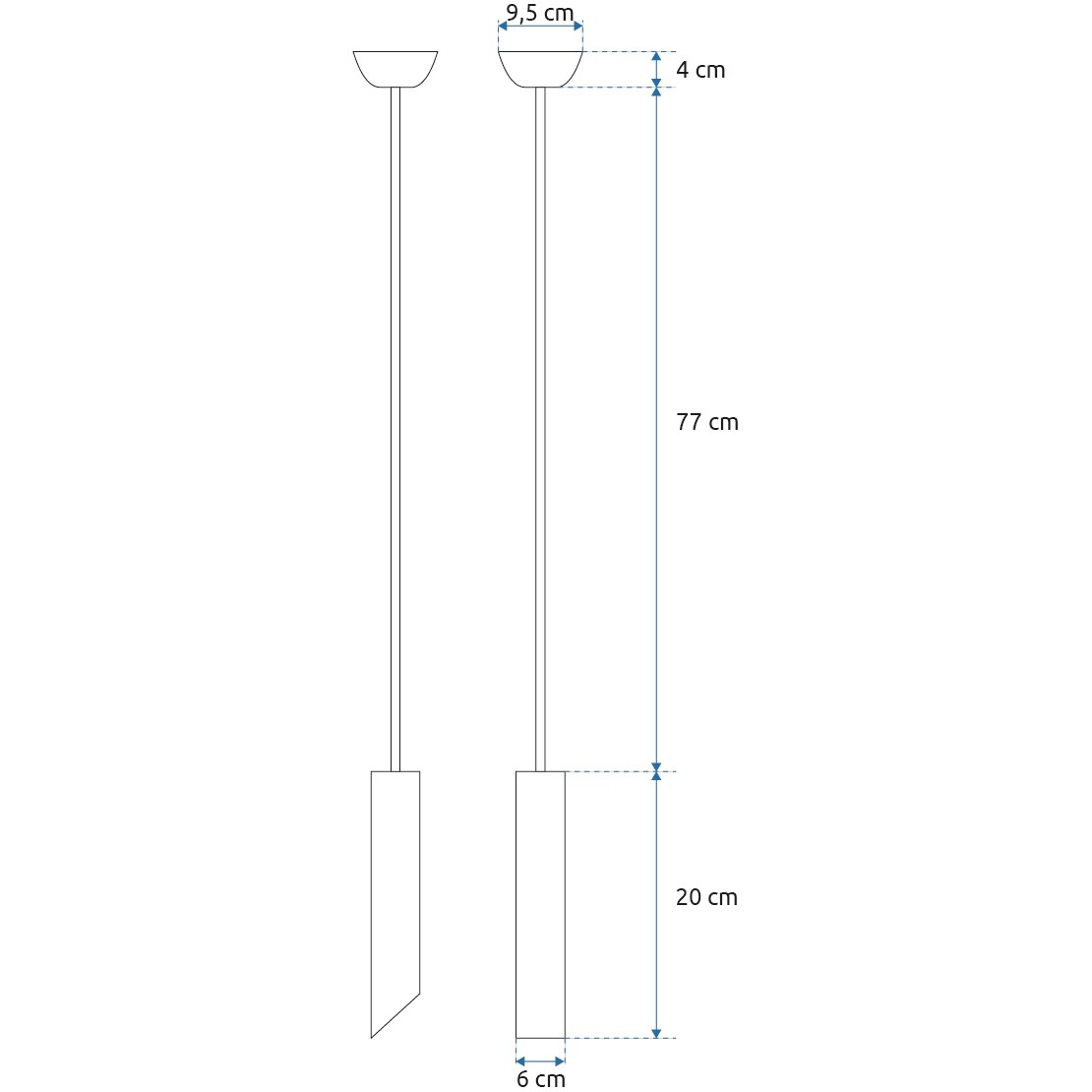 TooLight Visací stropní svítidlo APP573-1CP 20 cm černozlaté