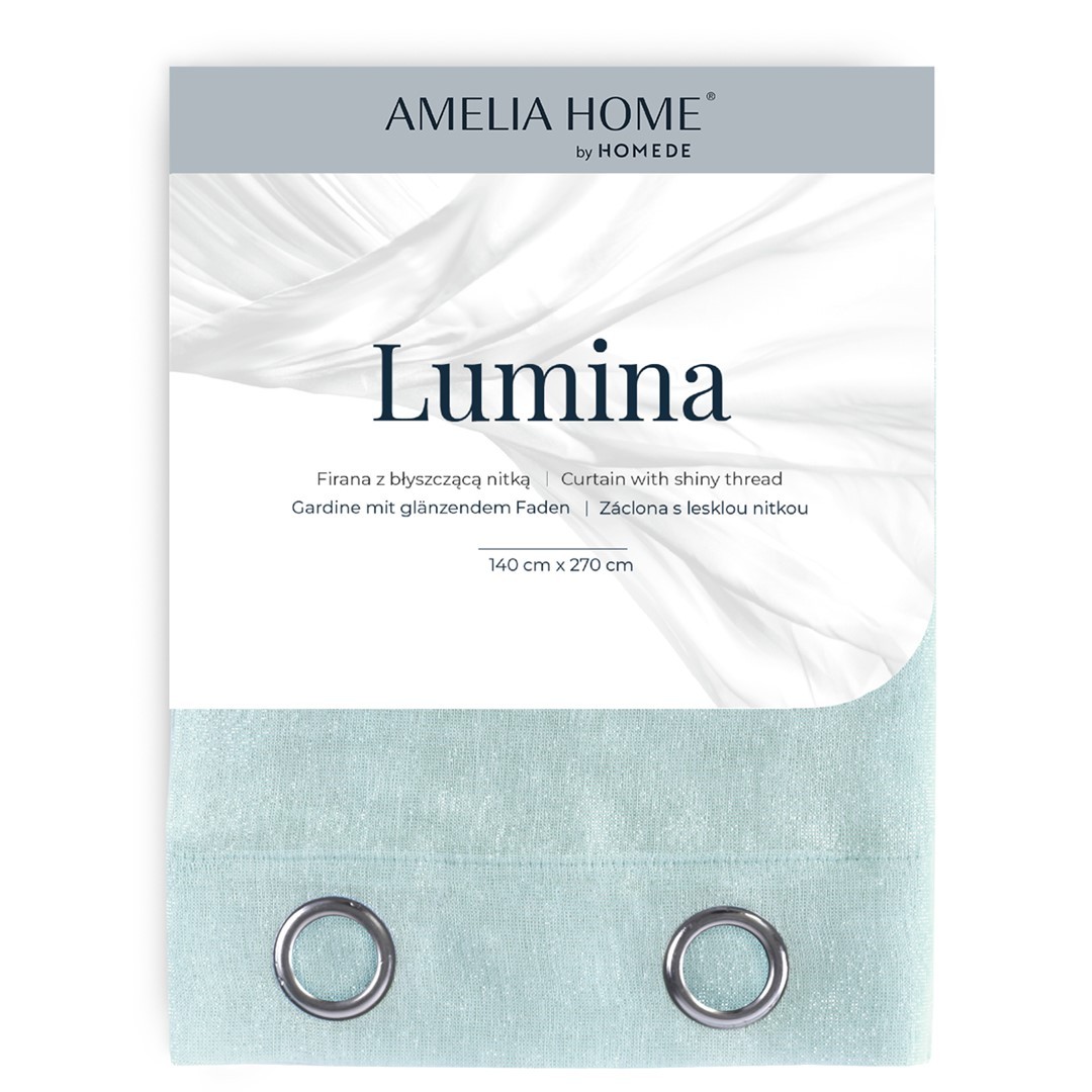 Záclona AmeliaHome Lumina mátová, velikost 140x270