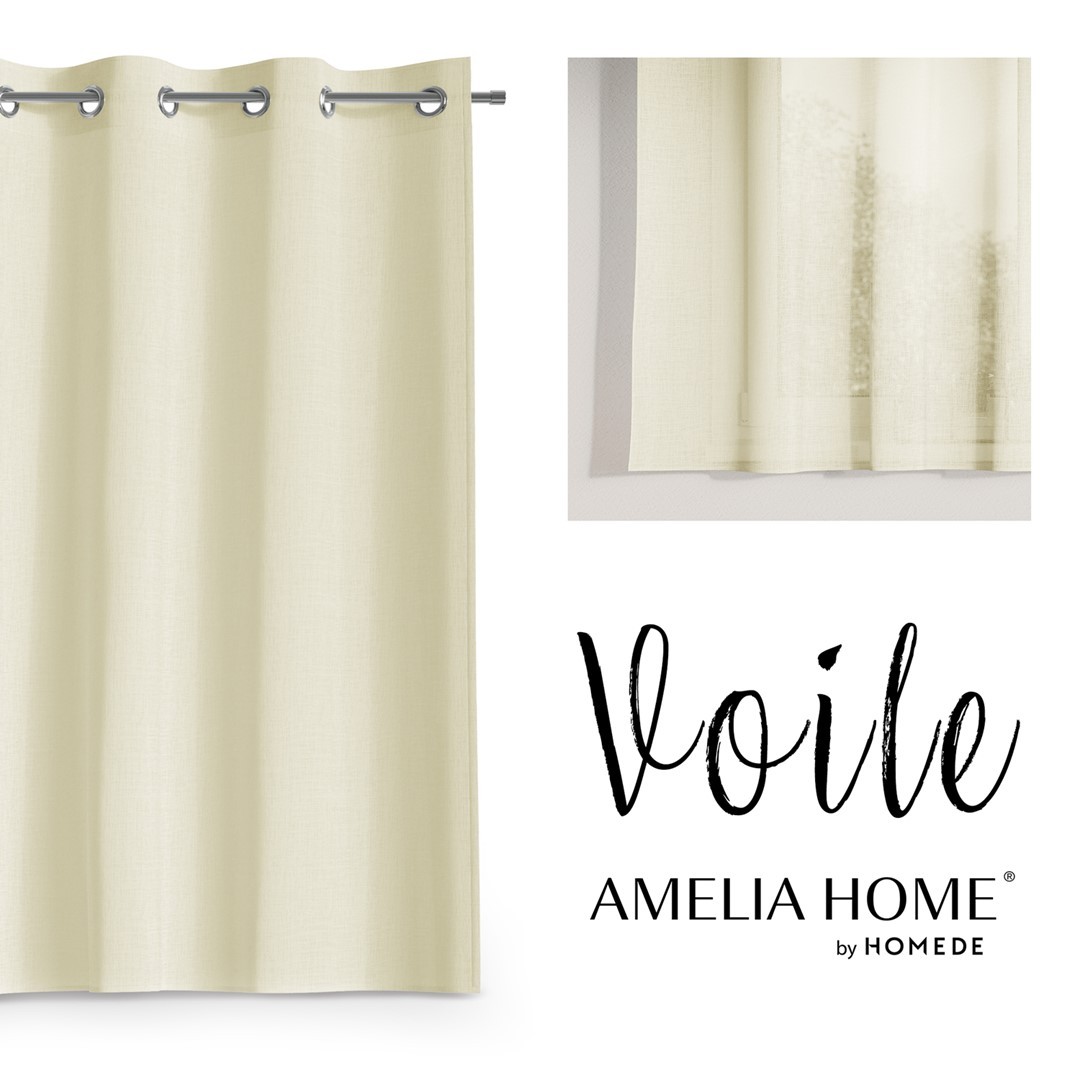 Záclona AmeliaHome Voile III ecru, velikost 250x160