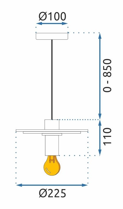 TooLight Závěsná lampa La Belle XXXIII černá/stříbrná