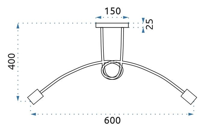 TooLight Závěsný lustr PARADISE 60 cm černý