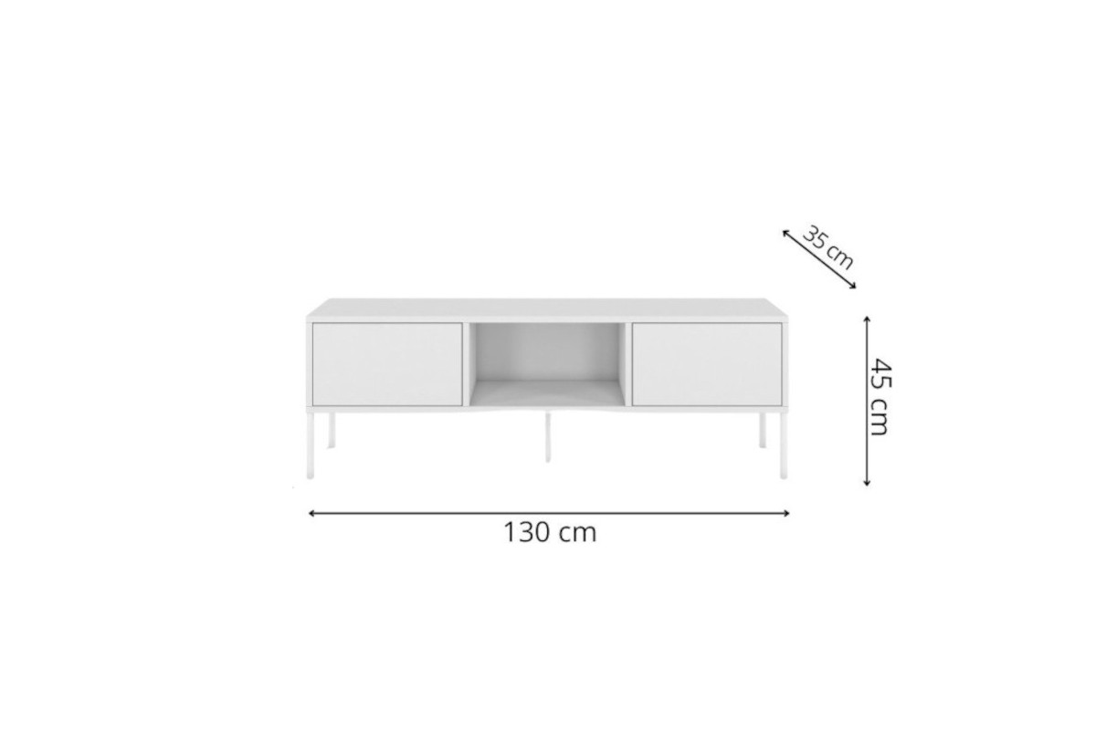 Expedo TV stolek SLIM, 130x45x35, bílá