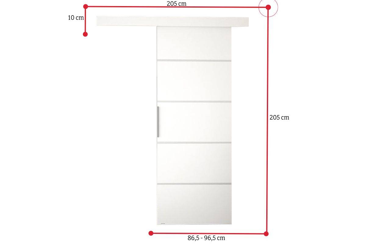 Expedo Akční set 1+1 posuvné dveře DOLANO III, 86,5x205, bílá