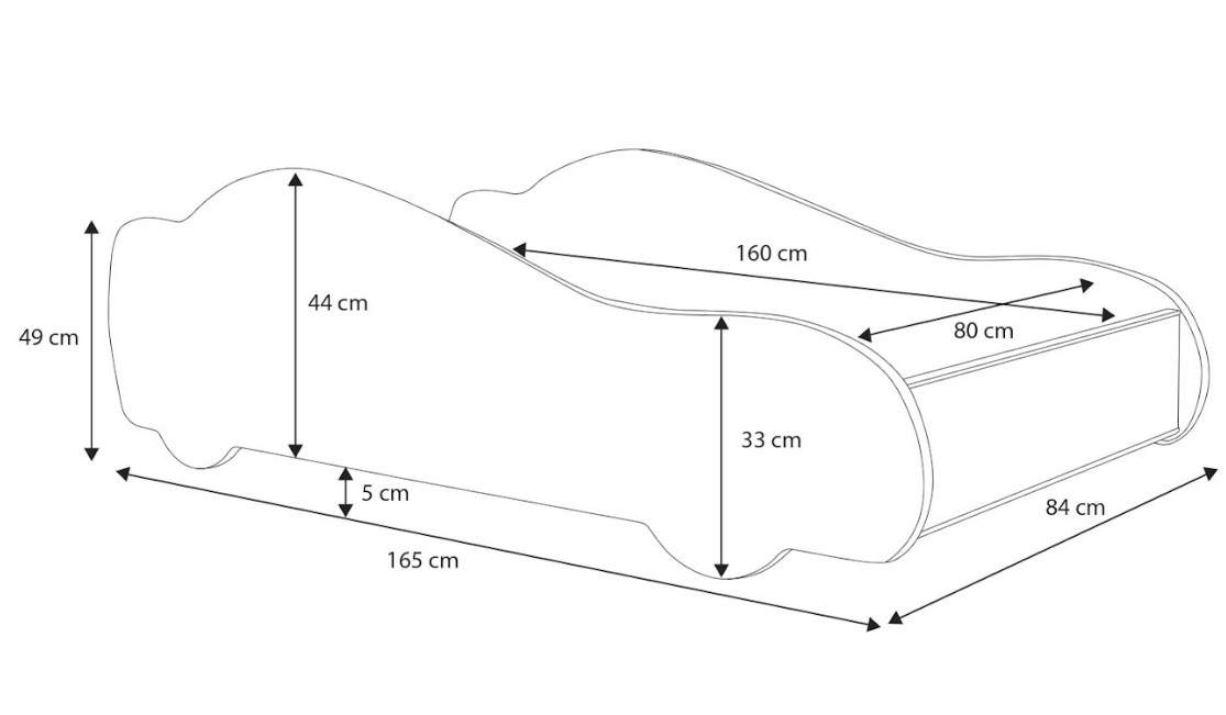 ArtAdrk Dětská auto postel SPIDER Provedení: 80 x 160 cm