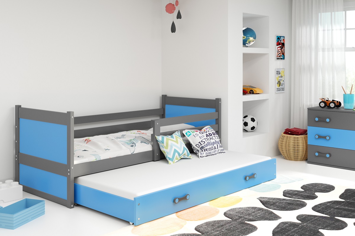 BMS Dětská postel s přistýlkou RICO 2 | šedá 90 x 200 cm Barva: Zelená