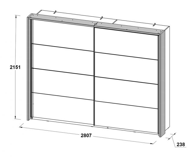 Forte Lišta s osvětlením DMRZ01B-D48