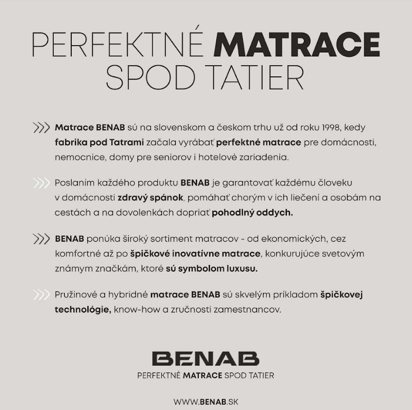 Benab Matrace Zero Hard Rozměr:: 90 x 200 cm