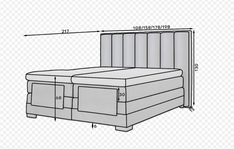 Artelta Manželská postel VEROS Boxspring | elektrická polohovatelná 140 x 200 cm Barva: Savoi 38