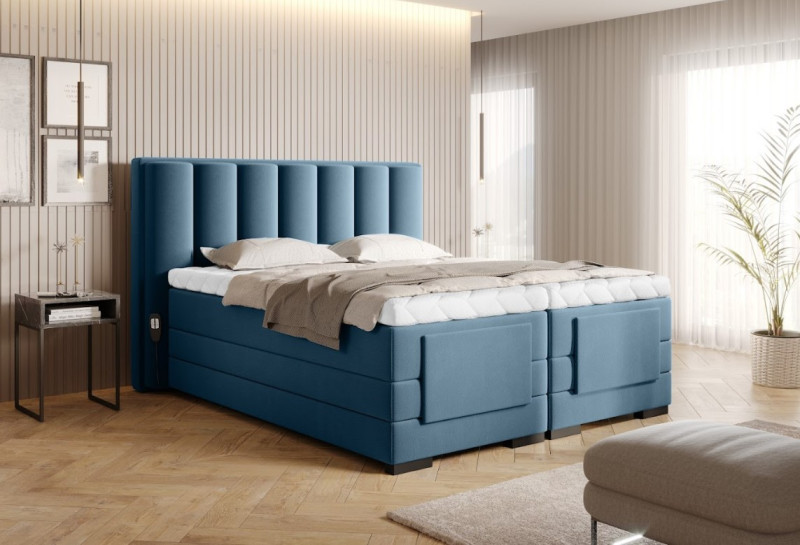 Artelta Manželská postel VEROS Boxspring | elektrická polohovatelná 140 x 200 cm Barva: Savoi 38