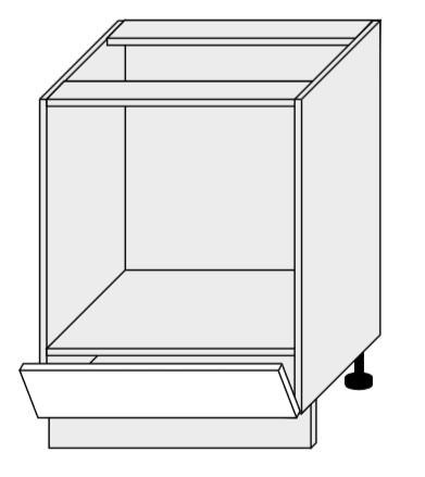 ArtExt Spodní kuchyňská skříňka Napoli D11K / 60 POVRCHOVÁ ÚPRAVA DVÍŘEK: MAT, BAREVNÉ PROVEDENÍ KORPUSU: BÍLÁ