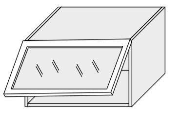 ArtExt Vrchní kuchyňská skříňka Napoli W4BS / 60 WFK POVRCHOVÁ ÚPRAVA DVÍŘEK: MAT, BAREVNÉ PROVEDENÍ KORPUSU: BÍLÁ
