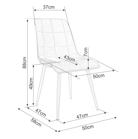 Signal Jídelní židle CHIC D VELVET | dřevěné nohy Barva: Černá / Bluvel 19