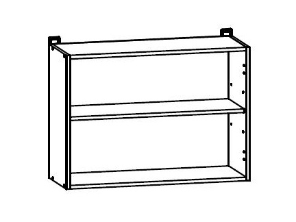 JAMISON, vitrína 80 cm, bílý lesk DOPRODEJ