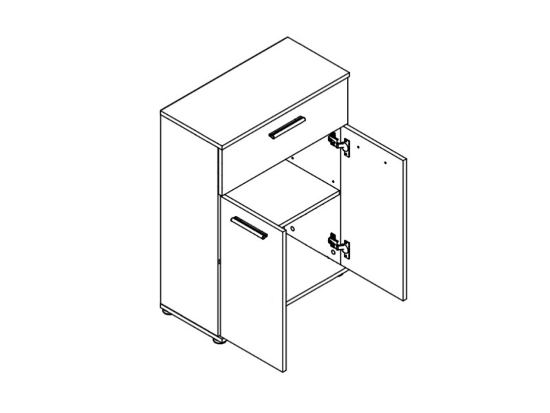 BANING komoda 60 cm, dub sonoma