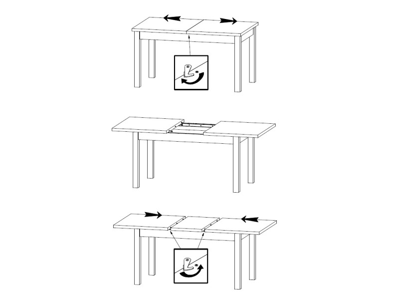 MISAEL rozkládací jídelní stůl, borovice andersen/dub lefkas