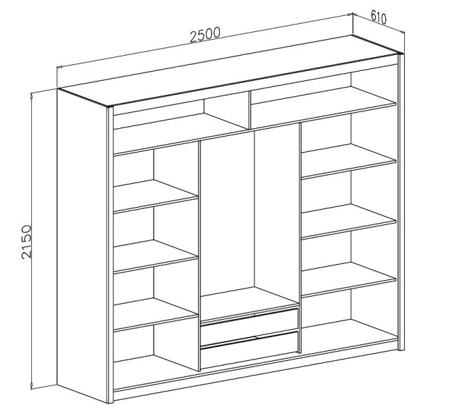 Šatní skříň RILADY, sonoma
