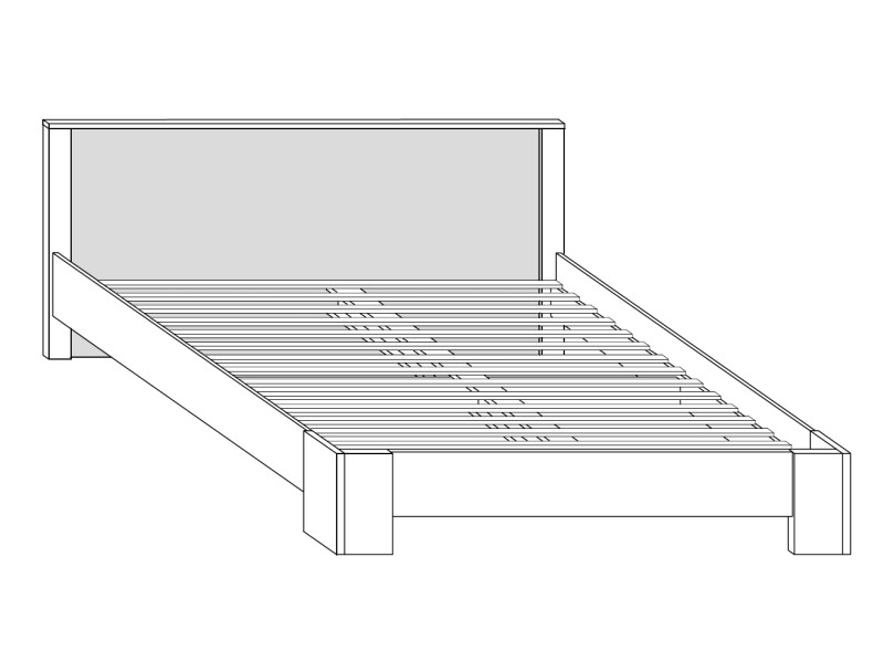 Postel MOLTENO 160x200 cm s roštem, dub sonoma/dub sonoma tmavý, 5 let záruka