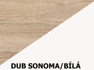 Předsíňová stěna ARARIA, dub sonoma/bílá, 5 let záruka