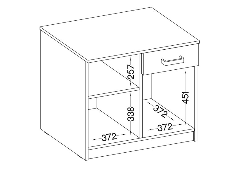 Komoda AGEPSTA 2D1S, světle šedá/dub artisan