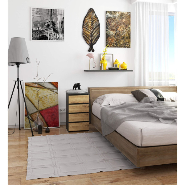 Ak furniture Komoda CL4 40 cm grafitově šedá/dub artisan