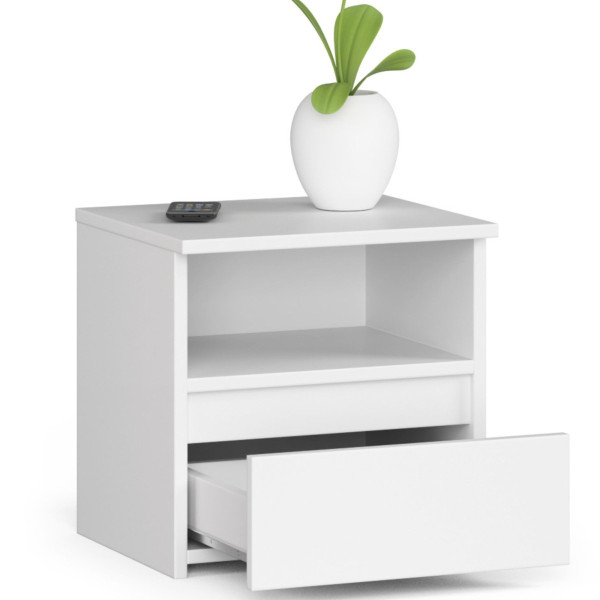 Ak furniture Noční stolek CL1 40 cm bílý