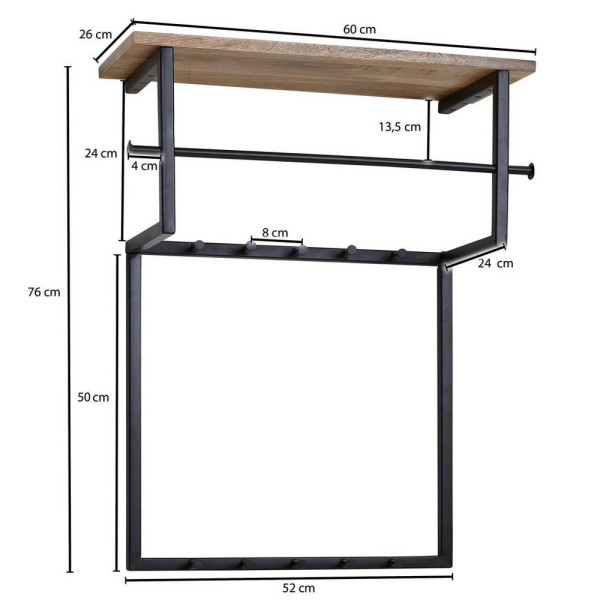 Nástěnná šatna WOHNLING š: 60cm