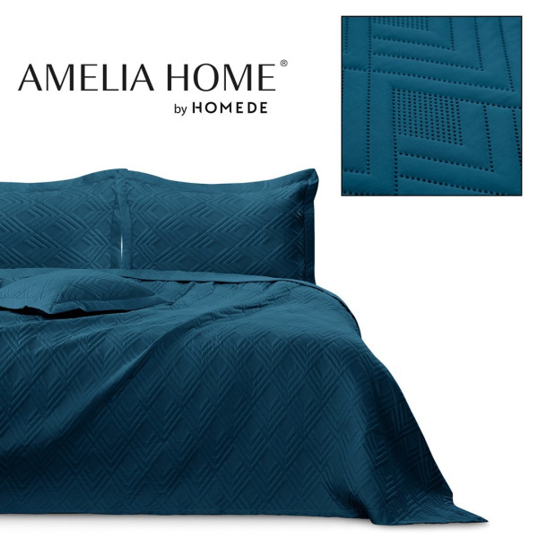 Přehoz na postel AmeliaHome Ophelia II indigo, velikost 200x220