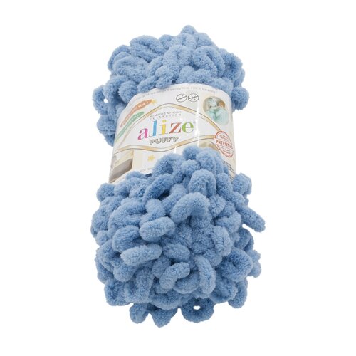 Bellatex Příze PUFFY modrošedá, 100 g / 9 m