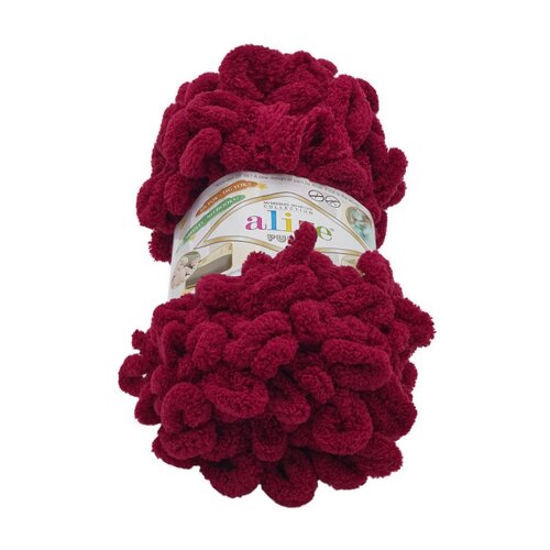 Bellatex Příze PUFFY bordo, 100 g / 9 m