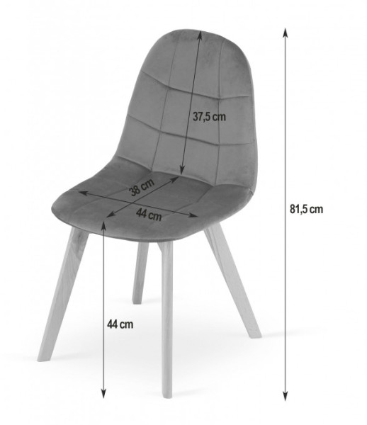 Set dvou jídelních židlí BORA černé (2ks)