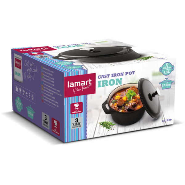 Lamart LT1209 hrnec litina Iron, 25,5 cm