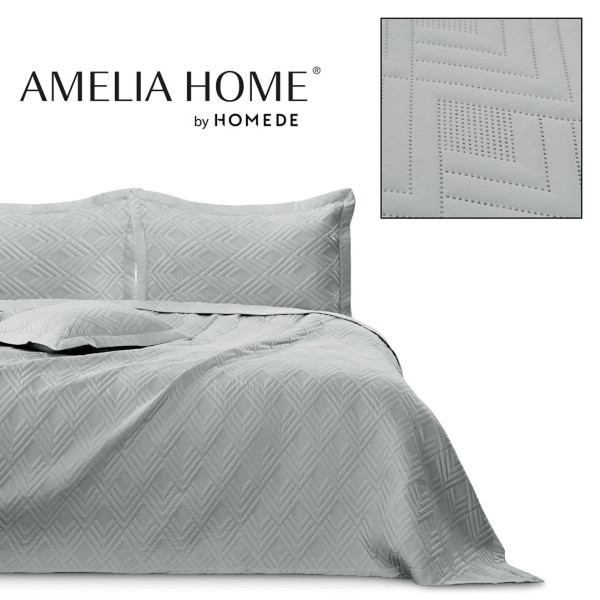 Přehoz na postel AmeliaHome Ophelia II ocelový, velikost 200x220