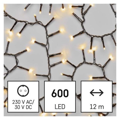 EMOS LED vánoční řetěz Hedge s časovačem 12 m teplá bílá