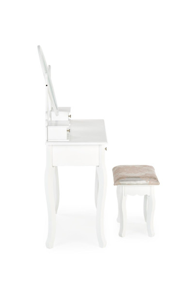 HALMAR Toaletní stolek s taburetem SARA 80 cm bílá