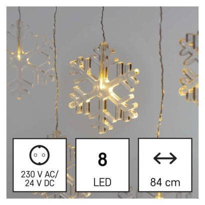 EMOS LED vánoční závěs Snowflakes 84 cm teplá bílá